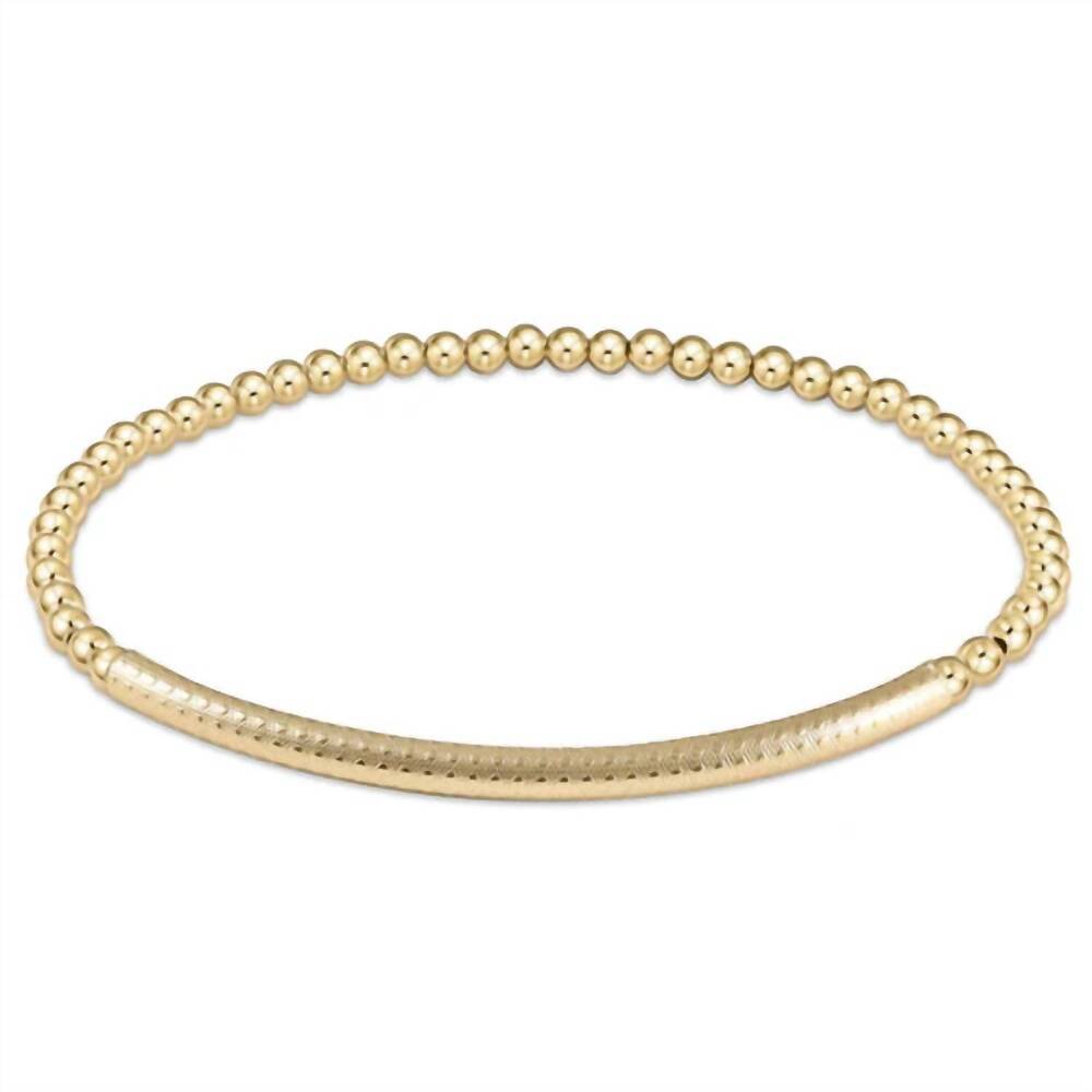 NEW ENEWTON women's classic bliss bar texture bracelet in gold